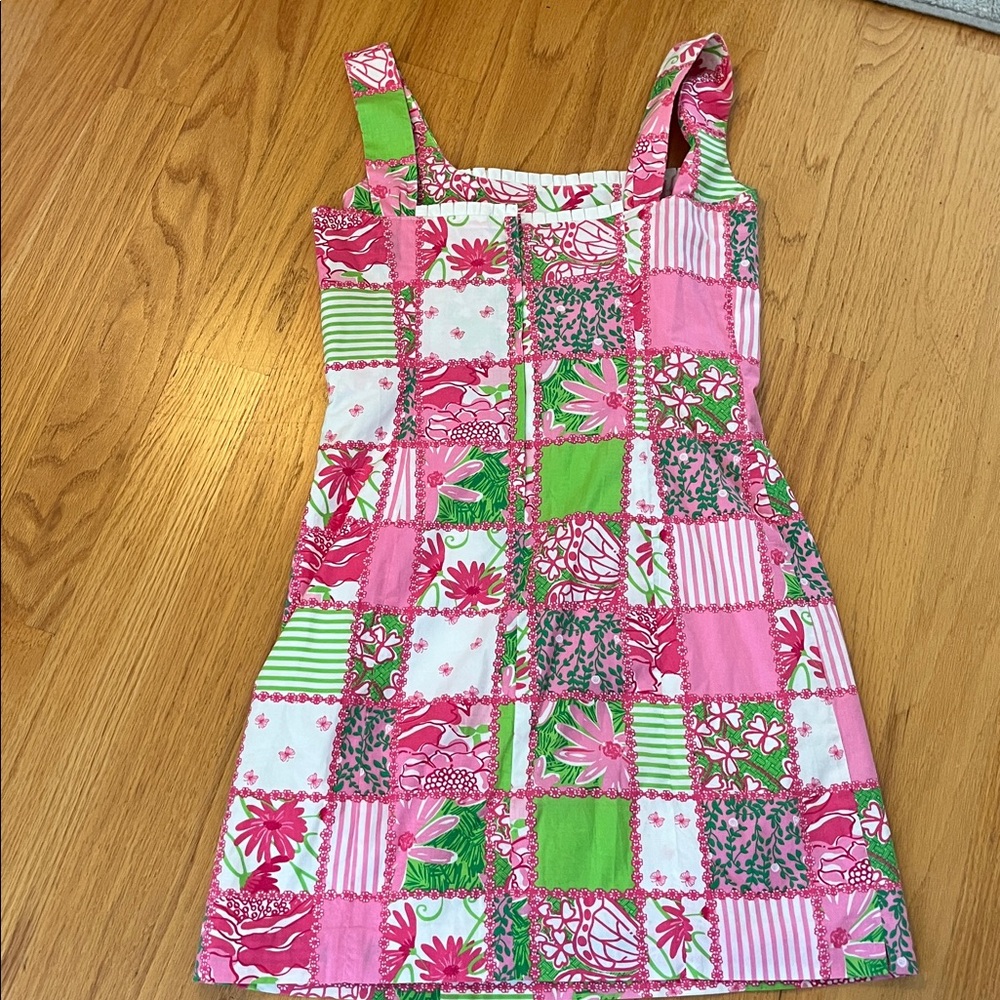 Lilly Pulitzer Brycer Printed Ruffle Dress multi patchtastic size 6/8 - Picture 7 of 9